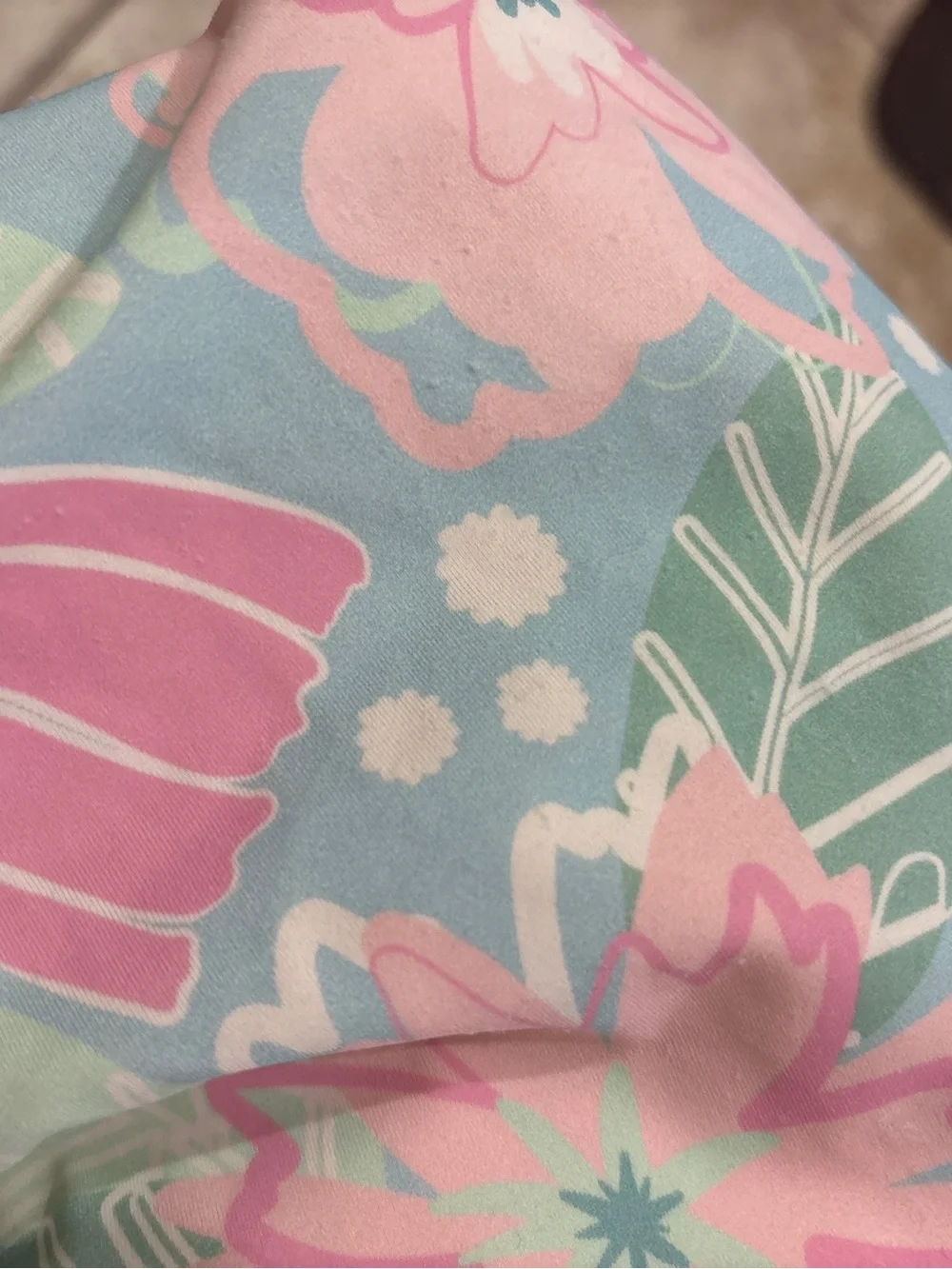 Rufflebutts Green/Blue/Pink Floral Swimsuit